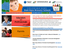 Tablet Screenshot of cokidswithbraininjury.com